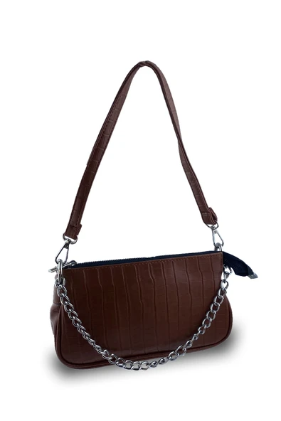 Bagorama VINE Kadın Desenli Suni Deri Zincirli Çapraz Askılı Omuz Çantası - 2