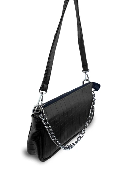 Bagorama VINE Kadın Desenli Suni Deri Zincirli Çapraz Askılı Omuz Çantası - 9