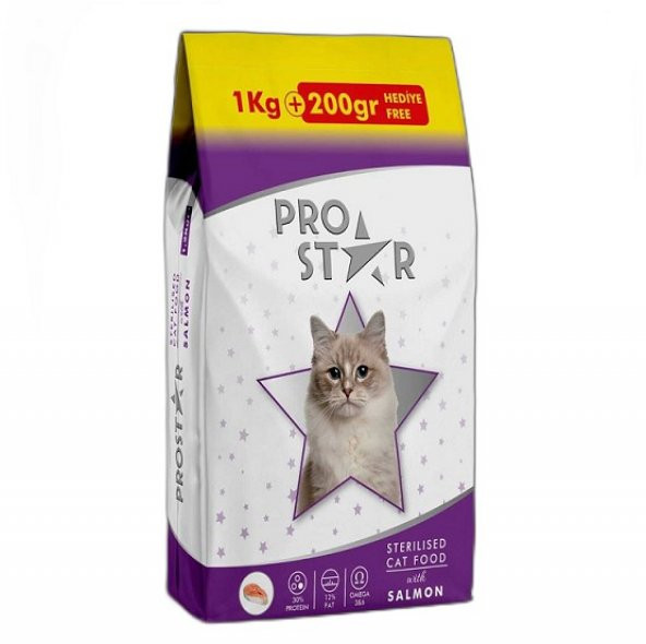 Pro Star Somon Balıklı Kısır Kedi Maması 1200gr