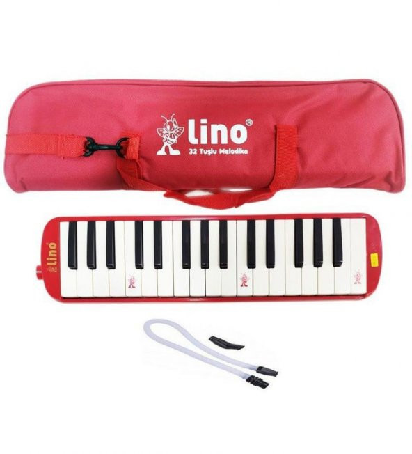 Lino 32 Tuşlu Melodika Bez Çantalı (Kırmızı)
