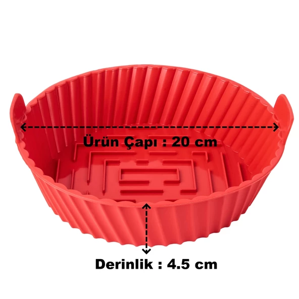 Yuvarlak Airfryer Pişirme Kabı - Resim 2