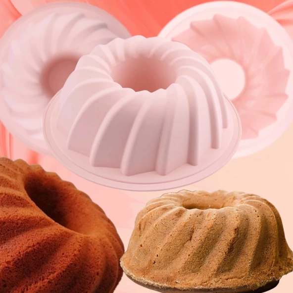 Silikon Burgu Desenli Kek Kalıbı - 2