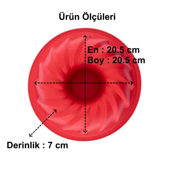 Silikon Burgu Desenli Kek Kalıbı - 5