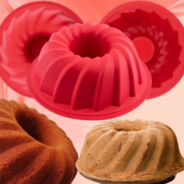 Silikon Burgu Desenli Kek Kalıbı - 3