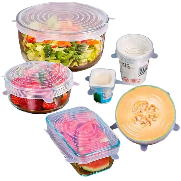 Silikon Streç Kapak 6'Lı Set - 4
