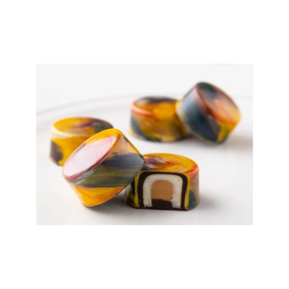 Polikarbon Yuvarlak Pralin Çikolata Kalıbı 12.5 gr | Cm-3260 - Resim 5