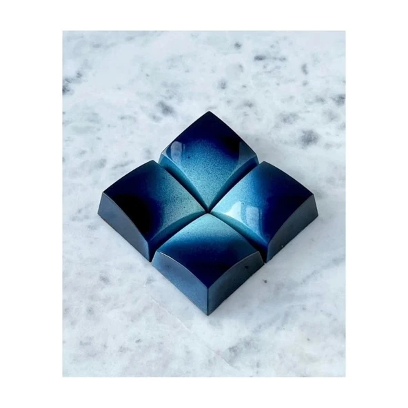 Polikarbon Kare Pralin Çikolata Kalıbı 12 gr | Cm-3887 - Resim 3