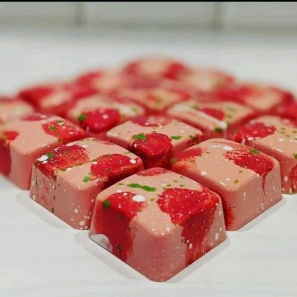 Polikarbon Kare Pralin Çikolata Kalıbı 12.8 gr | Cm-3261 - 6