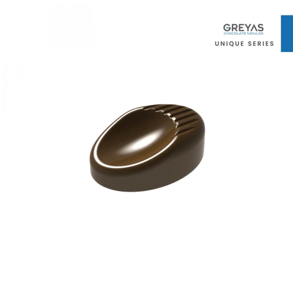Polikarbon Oval Pralin Çikolata Kalıbı 10.5 gr | Cm-1458 - 1