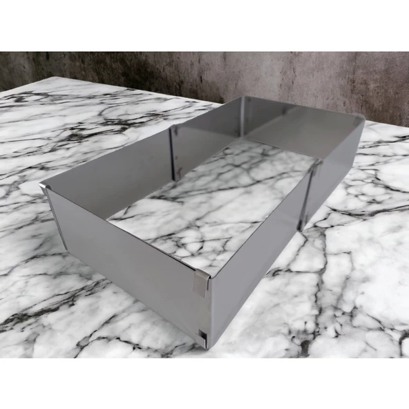 Ayarlı Kare Pasta Kalıbı H:10 Cm - Resim 2