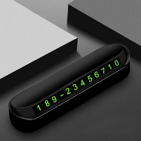 Fosforlu Açılır Kapanabilir Numaratör Ön Torpido Üstü Telefon Numarası Göstergesi - 2