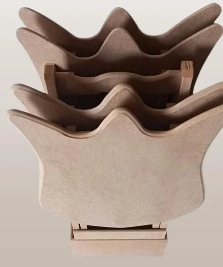 Çanta zigon 90225 kalpli Sehpa Dörtlü HAM Model Ahşap MDF HAM CNC Kesim El Yapım - 3