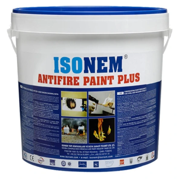 İsonem AntiFire Paint Plus 120 Dk Yangına Dayanıklı Boya 5 Kg Beyaz