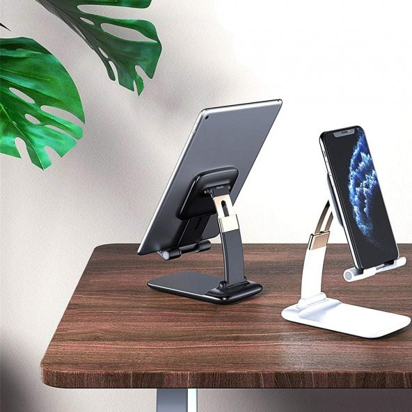 Gold Seri Katlanabilir Masaüstü Telefon ve Tablet Standı Siyah - 2