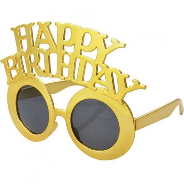 Parti Gözlük Gold Happy Bırthday - 2