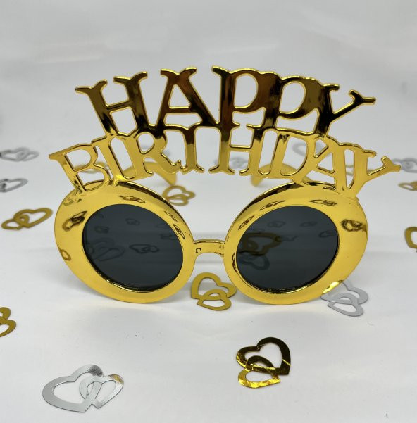 Parti Gözlük Gold Happy Bırthday - 4