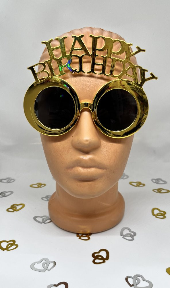 Parti Gözlük Gold Happy Bırthday - 5