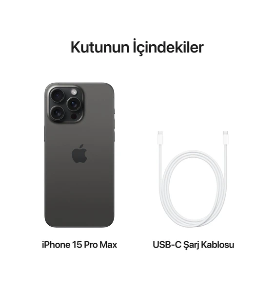 Apple iPhone 15 Pro Max 512 8 GB RAM 5G (Apple Türkiye Garantili) Siyah - 9