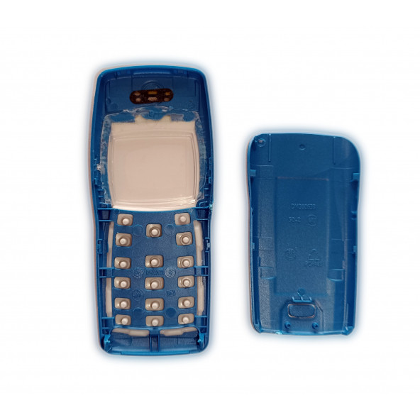 Nokia 1100 Kapak Nokia 1100 uyumlu Mavi Kapak ön Kapak Arka Kapak Tuş Takımı - 2