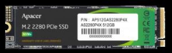 Apacer AS2280P4X-1 512 GB 2100-1500 MB/s M.2 PCIe Gen3x4 SSD (AP512GAS2280P4X-1)