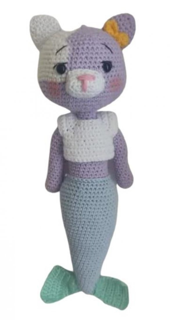 Deniz Kedisi Uyku Arkadaşı Amigurumi Organik Oyuncak - 1