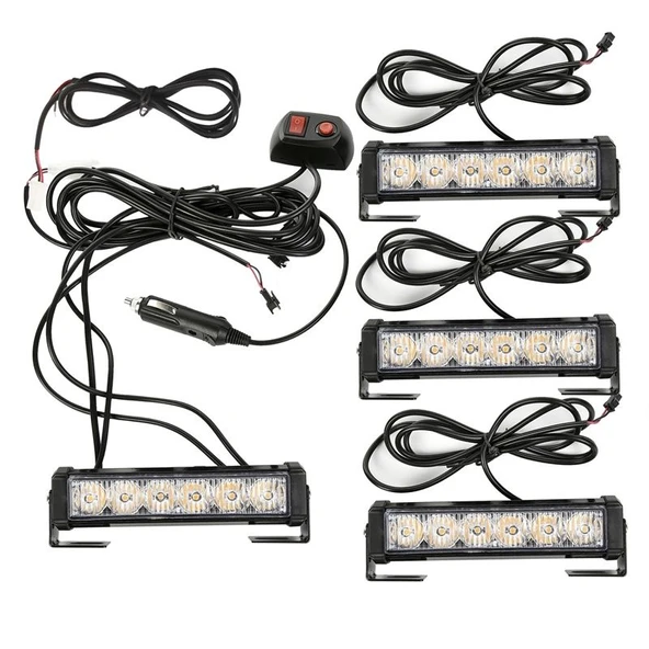 Space Çakar Lamba Powerledli 4lü sarı sarı-beyaz beyaz 12-24V / LAPA196