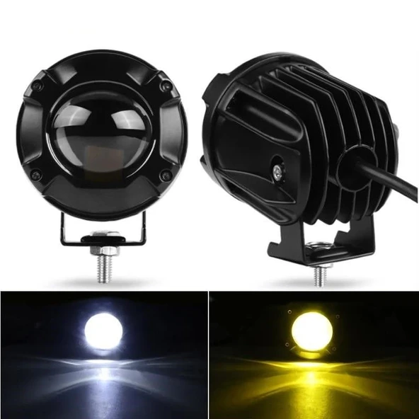 Space Offroad sis lambası 40w beyaz-amber çakarlı adet 12-30v / LASS297 ürün görseli 1