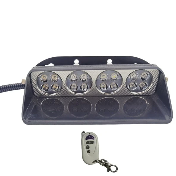 Space Space Cam İçi Çakar Lamba Uzaktan Kumandalı 16 Led 24W 12V Kırmızı-Mavi / LAPA520 ürün görseli 1