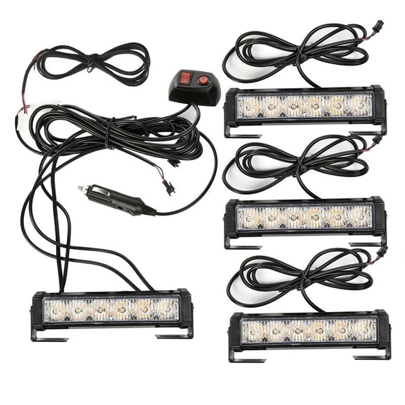 Space Çakar Lamba Powerledli 4lü sarı sarı-beyaz beyaz 12-24V / LAPA196 - 2