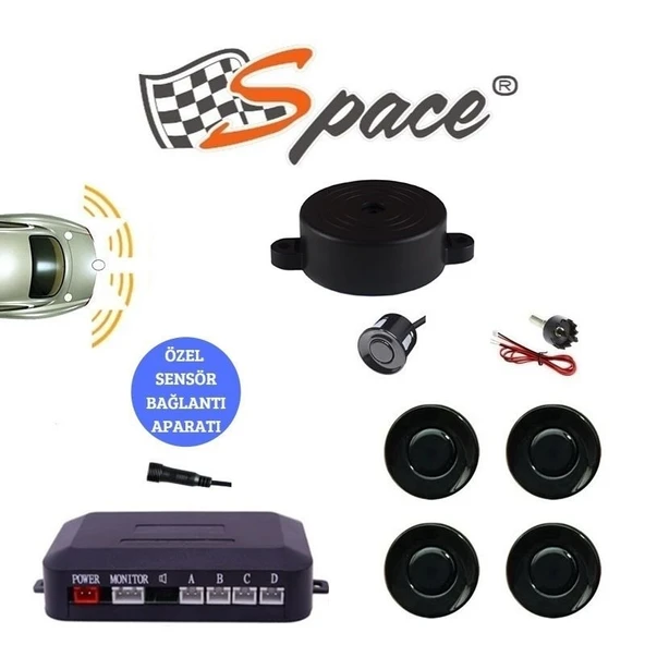 Space Space Ses İkazlı Park Sensörü 22 mm Siyah / GUPR10-S
