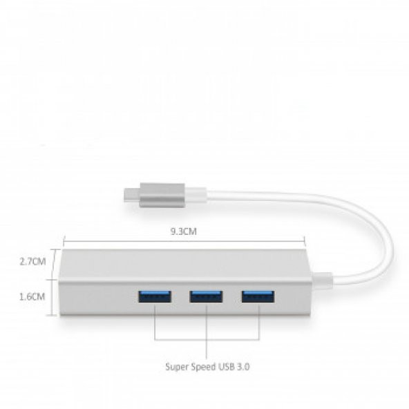 CODEGEN CDG-CNV85 USB 3.0+RJ45 USB 3.1 TYPE-C HUB - 4