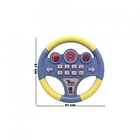 Nini Baby Direksiyon Eğitici Sesli Müzikli 21*21 Cm 8 Tuşlu Oyuncak Direksiyon - 2