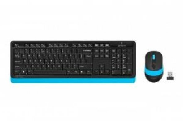 A4 TECH FG1010 Q 2.4 GHZ USB MAVİ KLAVYE+MOUSE KABLOSUZ SET - 2