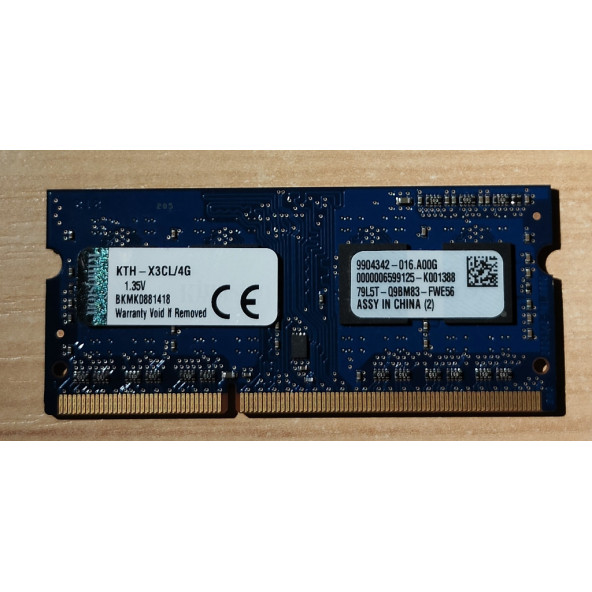 Kingston KTH-X3CL/4G 4GB DDR3 SODIMM 1600 MHz Notebook Bellek