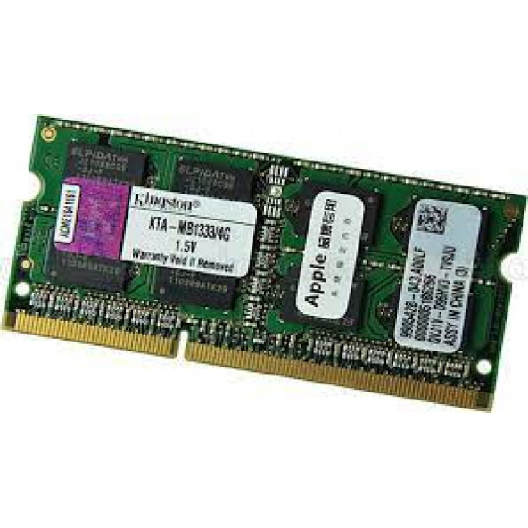 Kingston 4 GB 1333MHz DDR3 SODIMM KTA-MB1333/4G Notebook Ram bellek kutusuz