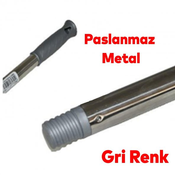 Boyalı Kalın Fırça Sapı Süpürge Mop Çekpas Standart Metal Sap 120 Cm EH365 - 2