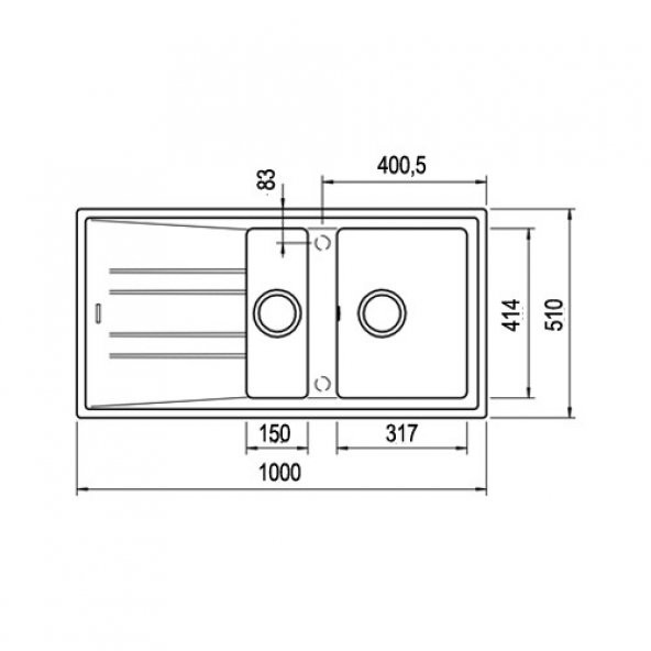 TEKA STONE 60 B-TG SİYAH GRANİT MUTFAK EVYESİ - 2