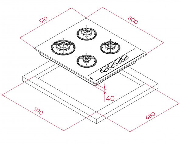 Teka Gbe 64002 Kbc Bk(E4) Siyah Cam Ocak - 6