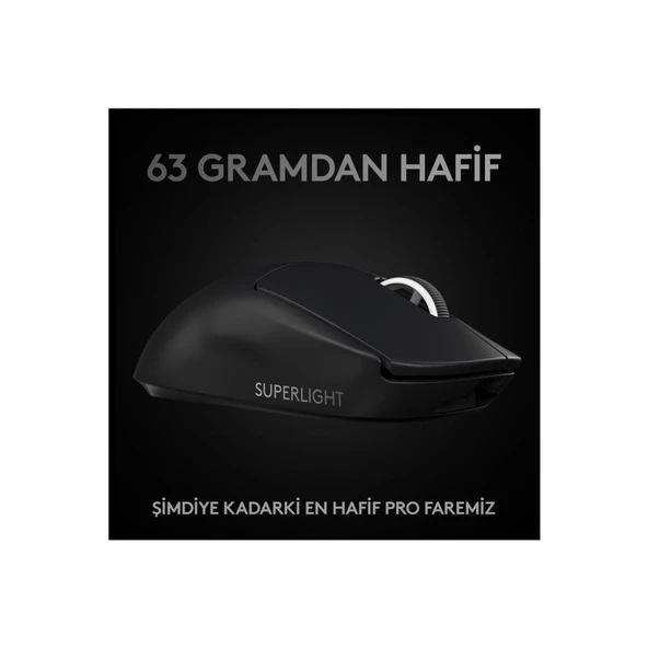 Logitech G PRO X Superlight Hero Siyah Kablosuz Oyuncu Mouse - TEŞHİR - 2