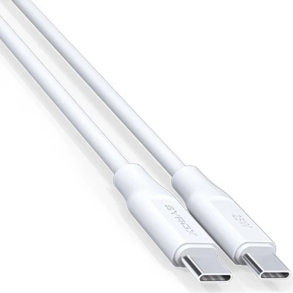 PD25TK Type-C To Type-C Pd 25W Hızlı Dataşarj Kablosu 1mt Beyaz -25W PD CHARGE and DATA CABLE OUICK