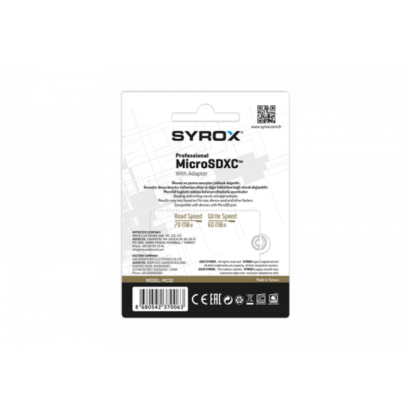 Syrox 32 GB MicroSDHC Class 10 UHS-I Hafıza Kartı + Adaptör - Resim 4