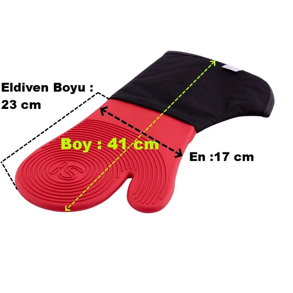 Profesyonel Şef Silikon Fırın Eldiveni - 5