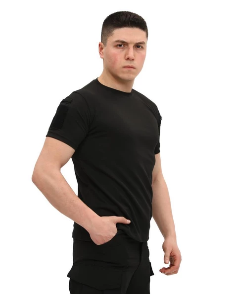 Single Sword Bisiklet Yaka Kısa Kol Taktik T-shirt - 3