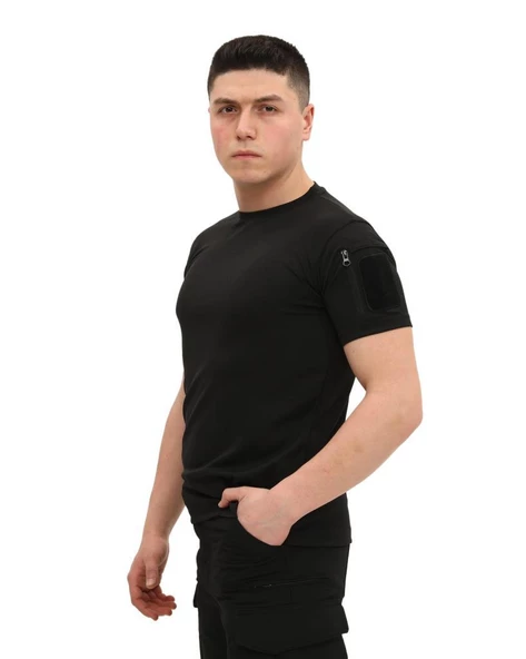 Single Sword Bisiklet Yaka Kısa Kol Taktik T-shirt - 5