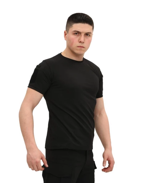 Single Sword Bisiklet Yaka Kısa Kol Taktik T-shirt