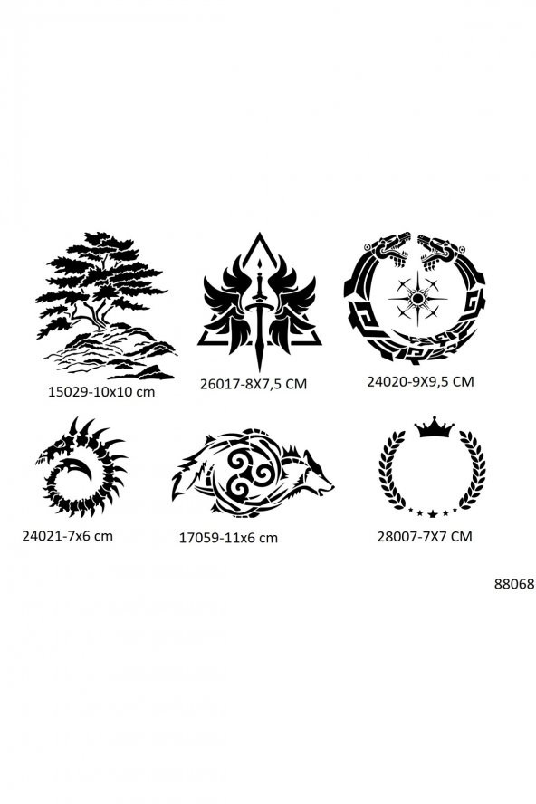 Hayat ve Sonsuz Döngü 6 Adet Geçici Dövme Şablonu Sadece Desen ürün görseli 1