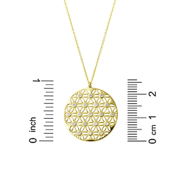 Yaşam Çiçeği Altın Kolye - Resim 5