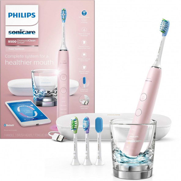 Philips Sonicare DiamondClean Smart 9500 Elektrikli Diş Fırçası - Pembe