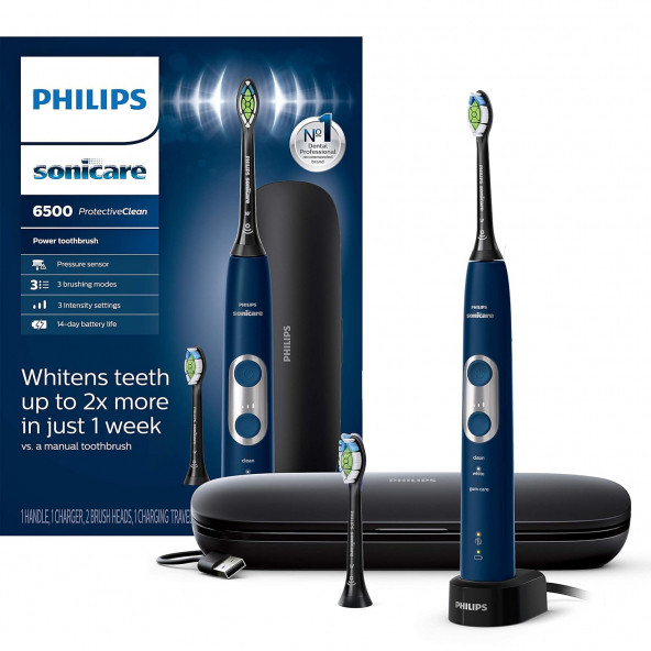 Philips Sonicare ProtectorClean 6500 Şarjlı Elektrikli Diş Fırçası - Mavi