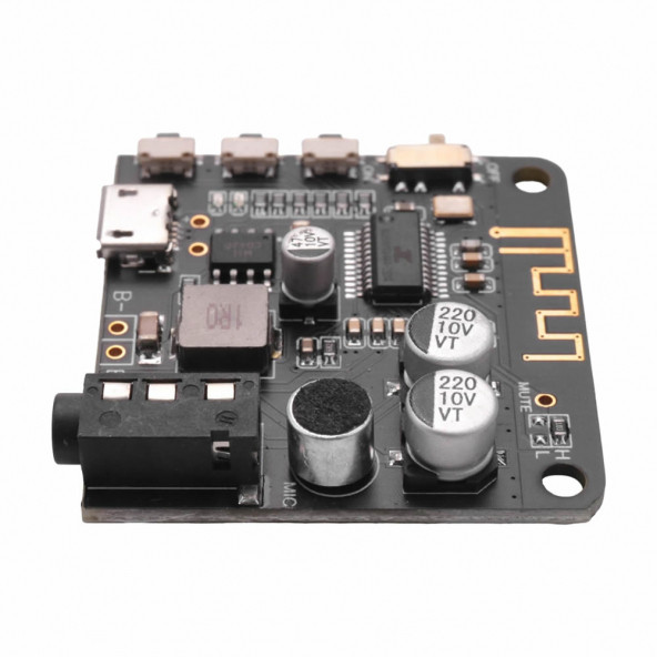 Bluetooth 5 Pro Kablosuz Ses Çalma Modülü  Mikrofon Giriş Stereo Müzik Mp3 3.7V Lityum Pil Batarya Şarj - 4